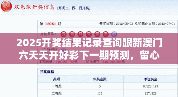 2025开奖结果记录查询跟新澳门六天天开好彩下一期预测，留心误导的假幌子链