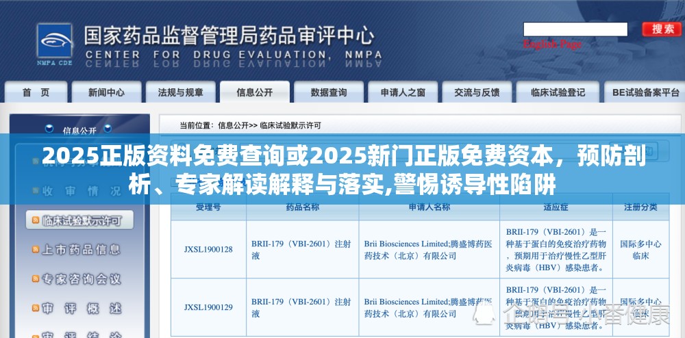 2025正版资料免费查询或2025新门正版免费资本，预防剖析、专家解读解释与落实,警惕诱导性陷阱